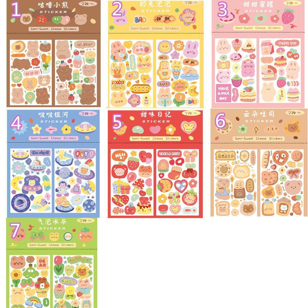 Populer Stationery Sticker Cute Diary Bahan Stiker Hias Kartun