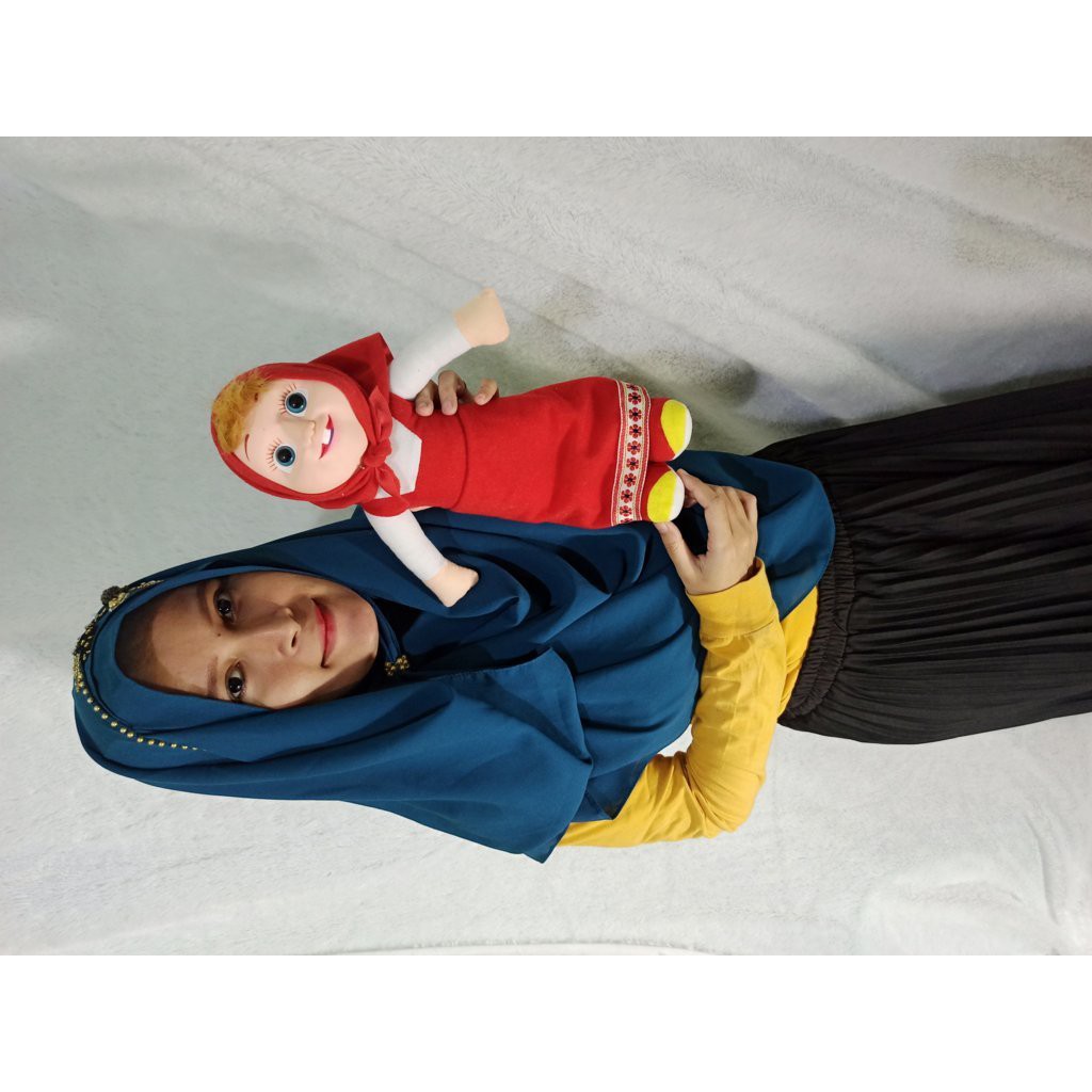 Boneka marsa marsha muka karet murah