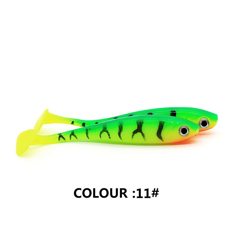 5 Pcs Umpan Pancing Soft Bait Bentuk Ikan 3D Ukuran 7cm 2.1g