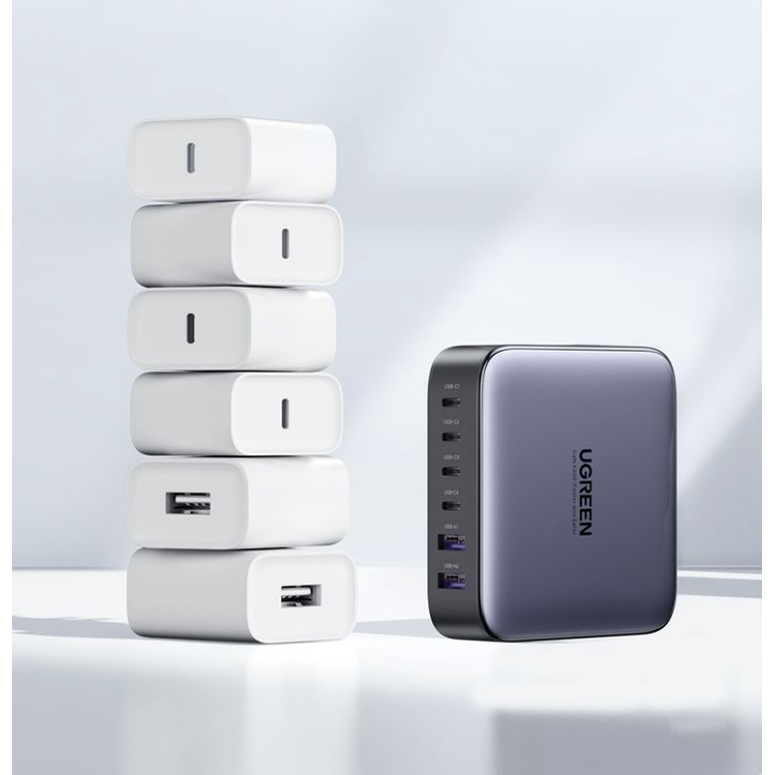 UGREEN Adaptor Power Charger Desktop 200w 6 port USB C MacBook Nexode