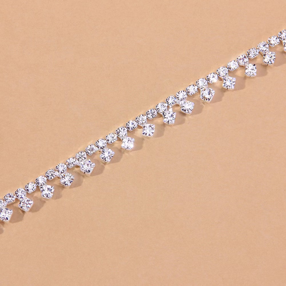 Simple Rhinestone Ankle Bracelet 5181