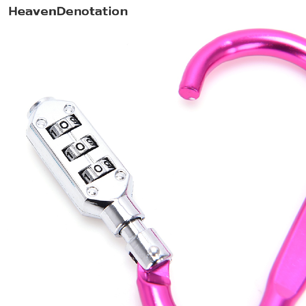 (Heavendenotation) Carabiner Pengunci Helm Sepeda / Motor Anti Maling Dengan Password