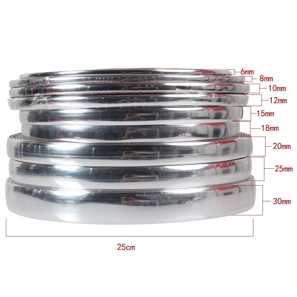 List Moulding Chrome/List Body Mobil Lebar 30mm Panjang 15 Meter