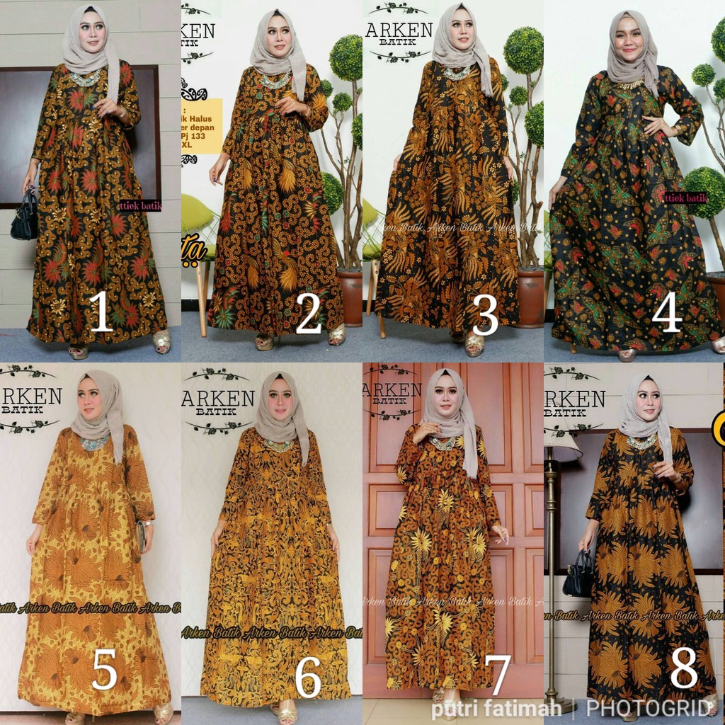 Jual Murah Gamis Batik Manggar,sekar,cantik, Kubis,kupu,padi,daun/cod LaGAneT5meNXb