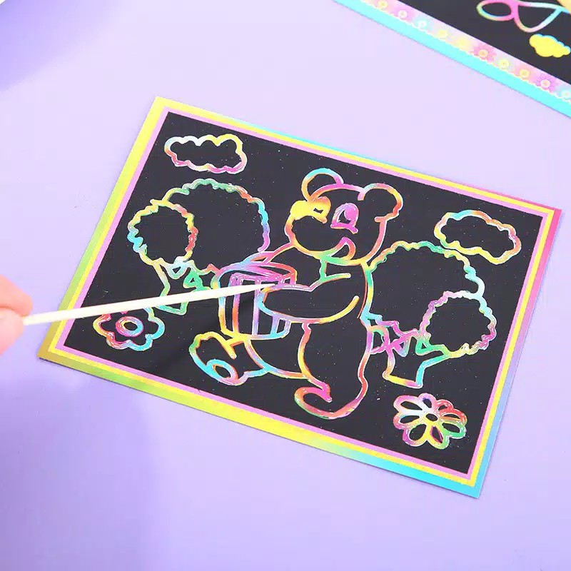 

KERTAS GAMBAR UNTUK MENGGAMBAR DAN MEWARNAI SCRATCH NOTE KERAJINAN TANGAN ANAK