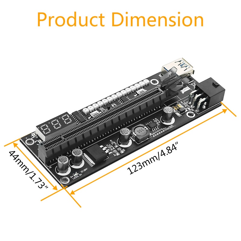 Btsg PCI-E Riser PCIE Extension Cable GPU PCI-E 1X Sampai 16X Extender Ke 6pin Kabel