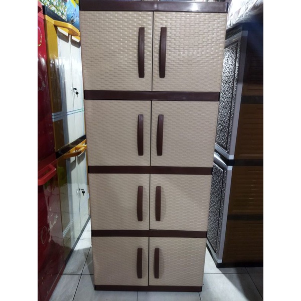 lemari plastik susun 4 lemari besar lemari pakaian lemari baju uk besar (KARGO)