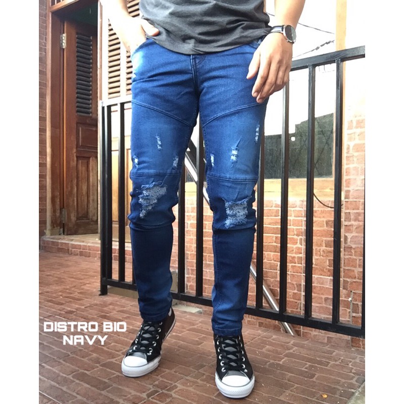 CELANA SOBEK JEANS PRIA/CELANA FASHIOM/RIPPED JEANS/ P&amp;B IMPORT BIO