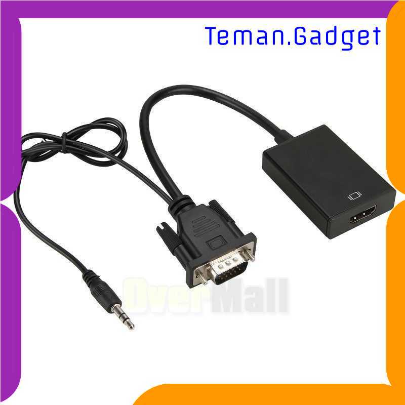 TG-BC Kabel Adapter Converter VGA Male ke HDMI 1080P dengan Audio