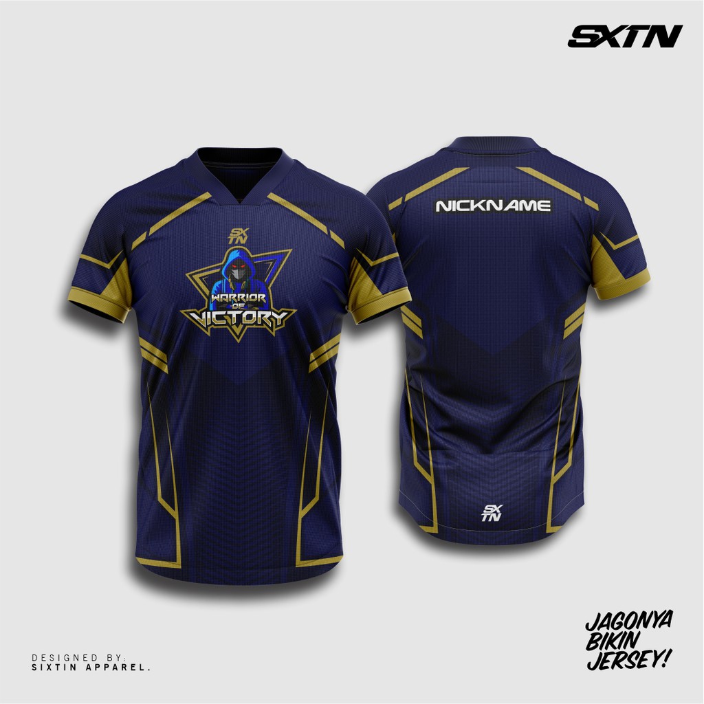 Jersey Kaos esport Custom Pubg Freefire Squad Mobile Legend Aov Nickname dan logo Premium Milano