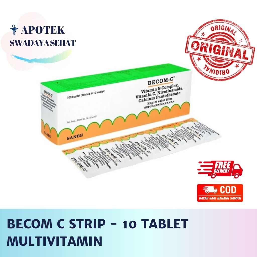 BECOM C Strip - Multivitamin Vitamin C 10 Tablet