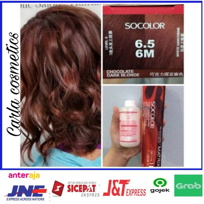 cat rambut matrix socolor 6.5/5M + oxidan't matrix
