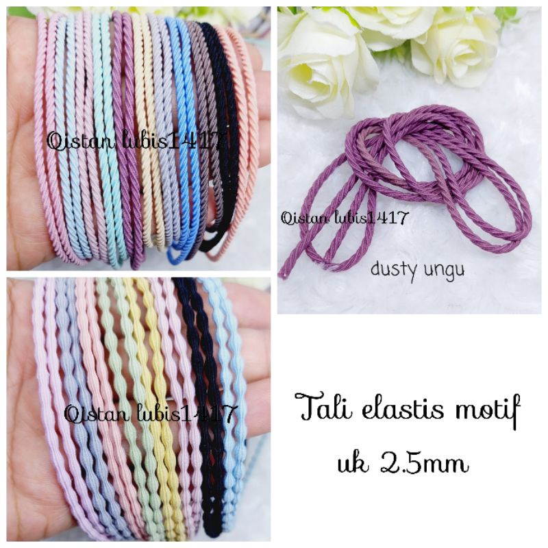 Tali elastis/karet motif gembul dan tambang 90cm