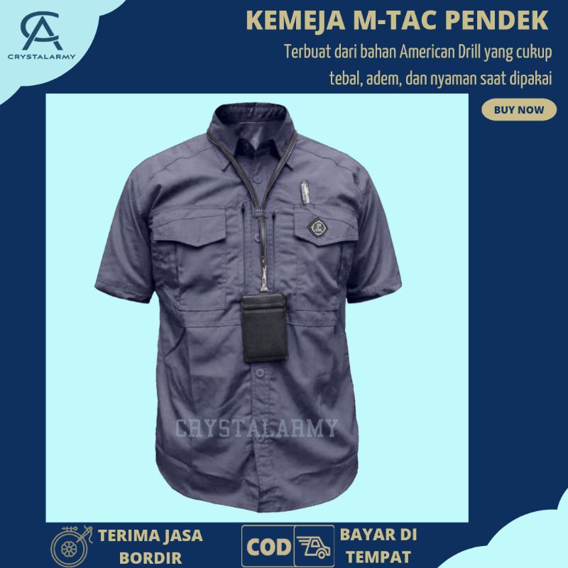 KEMEJA TACTICAL MTAC LENGAN PENDEK PRIA RESKRIM KEMEJA OUTDOOR BNN HEM ATASAN KEMEJA PNS