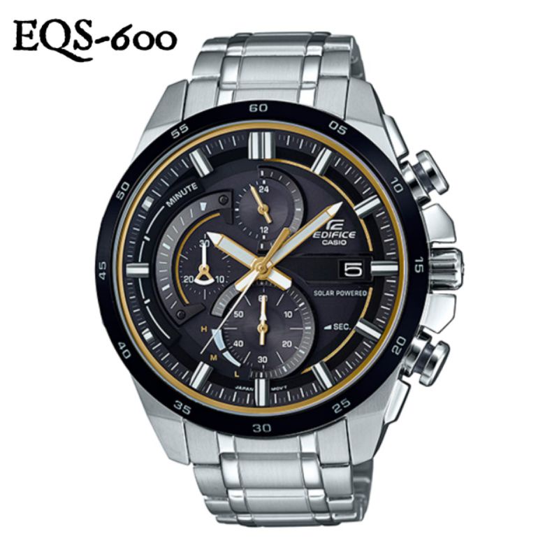 JAM TANGAN EDIFICE PRIA EQS-600 CHRONOGRAPH ORIGINAL FREE BOX ORI