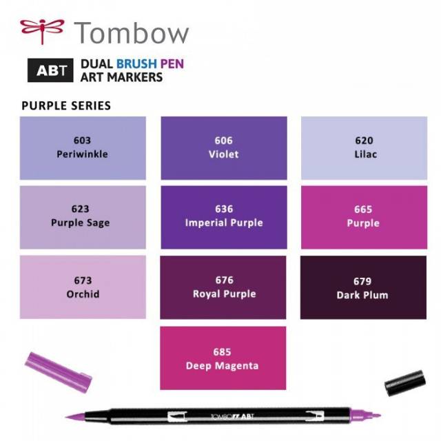 

Tombow Dual Brushpen ABT Purple Series
