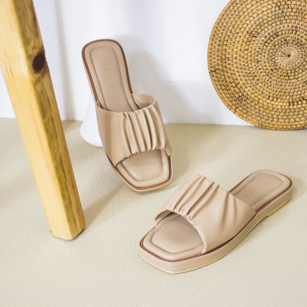 sendal flat || RAISA || sandal flat wanita/ sandal wanita terbaru/ sandal wanita kekinian By DLESTA.ID