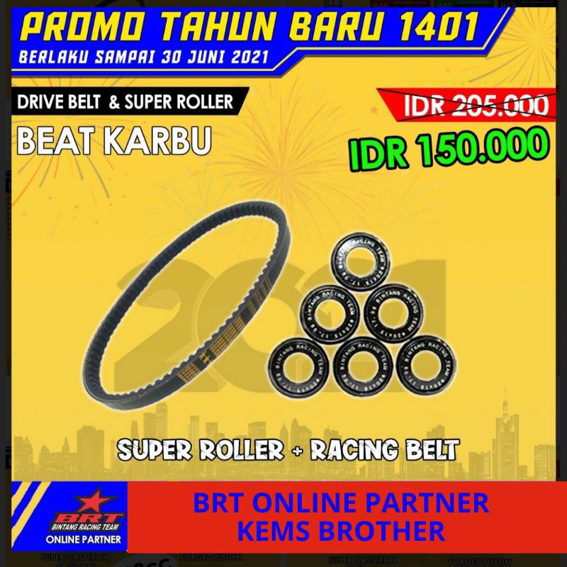 PAKET BELT BRT ROLLER BRT BEAT KARBURATOR