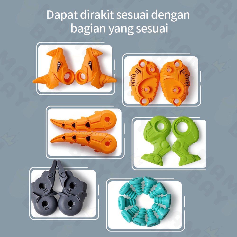 Mamibayi Mainan anak DIY assemble dino degan obeng mainan edukasi bayi puzzle anak