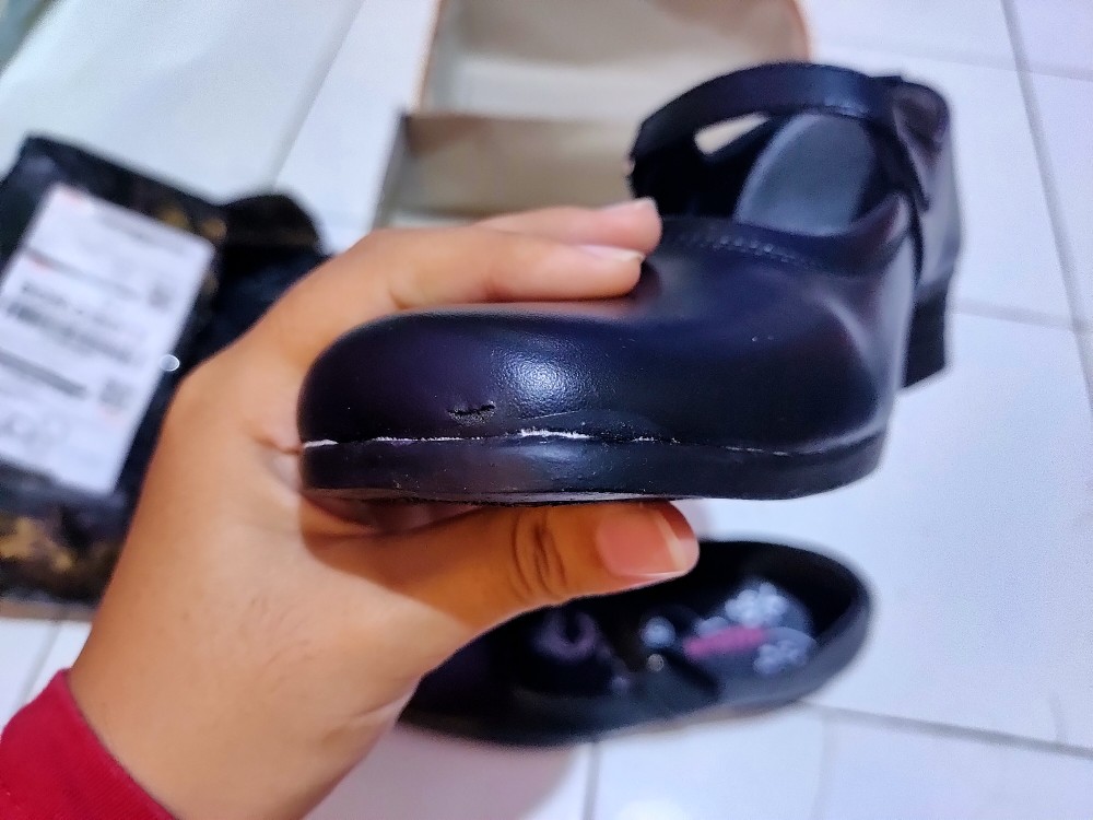 Cod-sepatu Pantovel Wanita / Sepatu Paskibra Wanita Hitam/putih