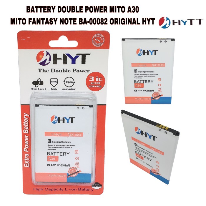 HANDPHONE & TABLET KOMPONEN HANDPHONE BATERAI HANDPHONE AC 694 BATTERY BATRE MITO A30 ORIGINAL HYT