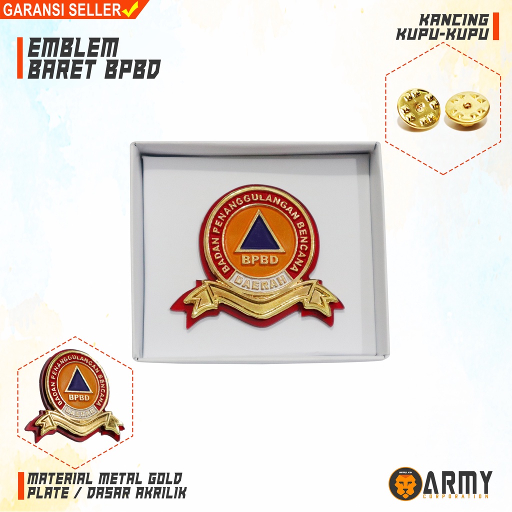 Eemblem baret BPBD