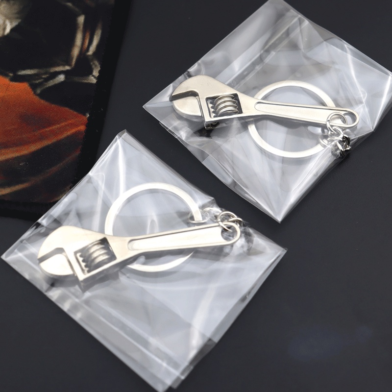 Silver Creative Metal Wrench Shape Keychain / Keychain Decoration Pendant For Car Keyring Bags / Key Chains Accessories