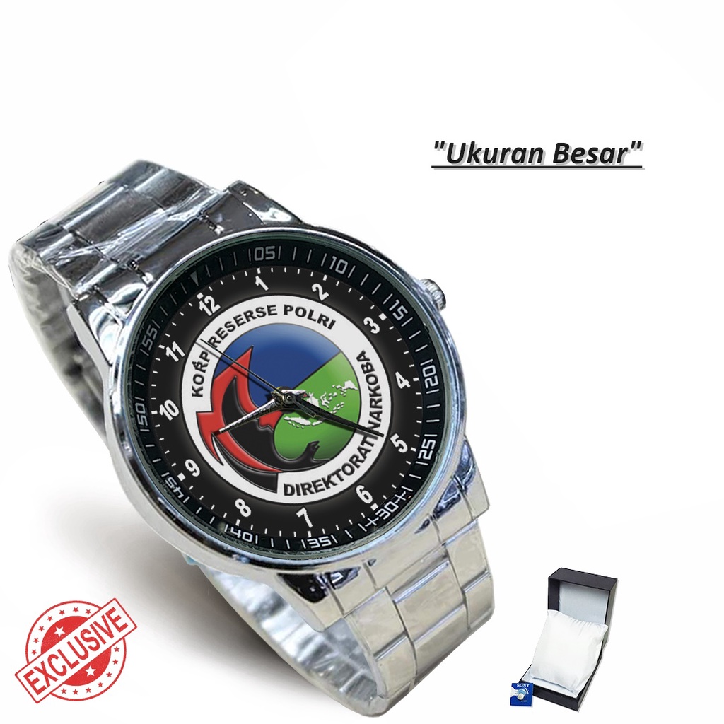 Jam Tangan Rantai Couple KORPS RESERSE NARKOBA (Limited Edition)