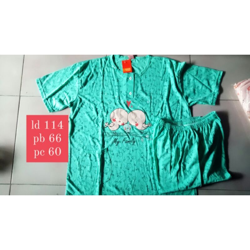 babydoll lengan & celana pendek xxl /baju tidur
