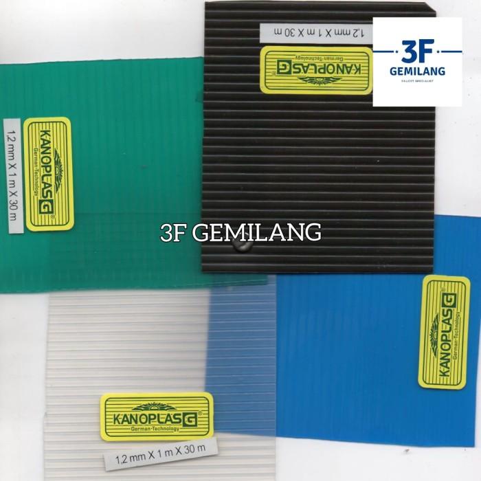 Fiber Plastik Penutup Pagar Kanoplas Garis Clear 1.2Mm Meteran