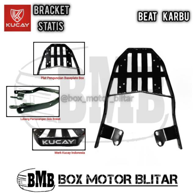 Breket / Bracket / Behel / Dudukan Box Motor Kucay Statis Honda Beat Karbu