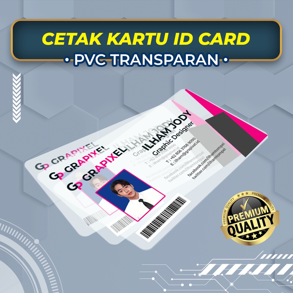 

Cetak ID Card Transparan Kartu Satu Sisi