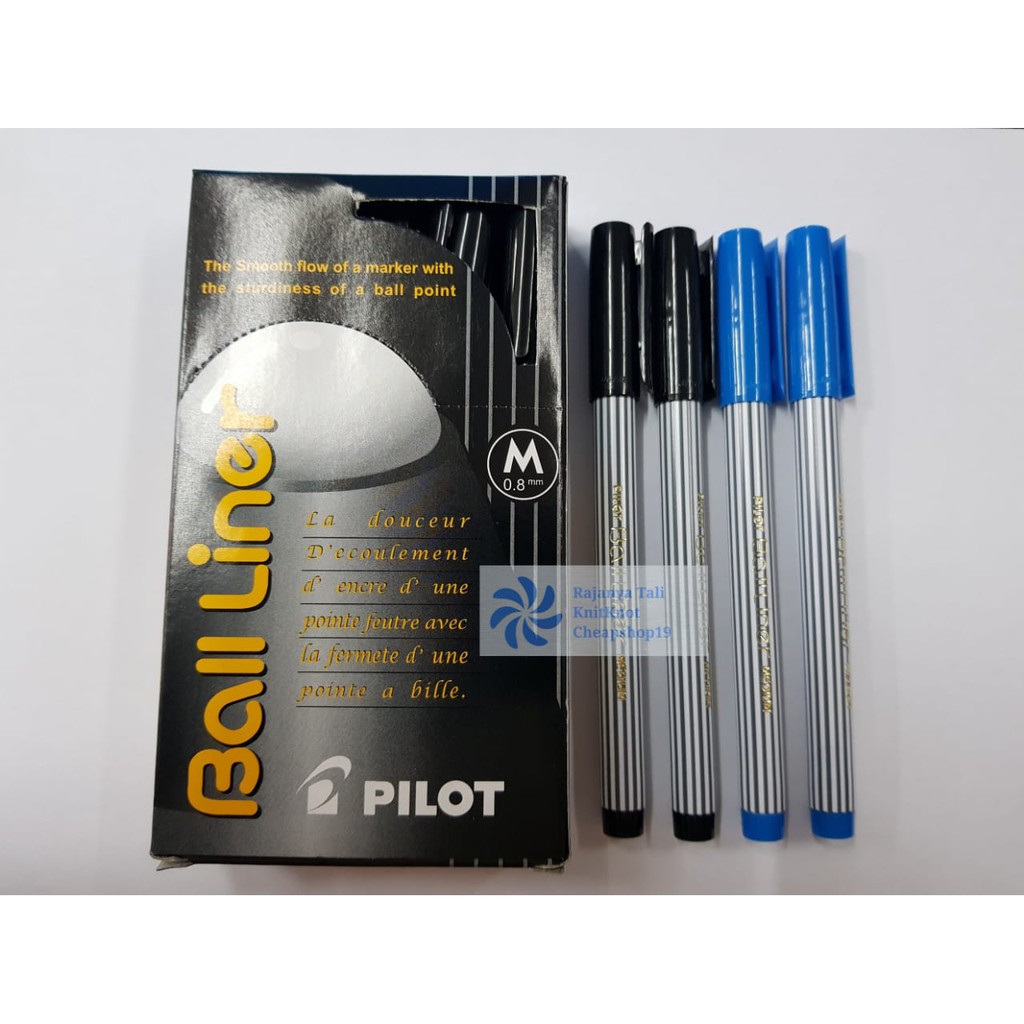 

Ballpoint Pilot Ball liner (warna Hitam/Biru) PILOT
