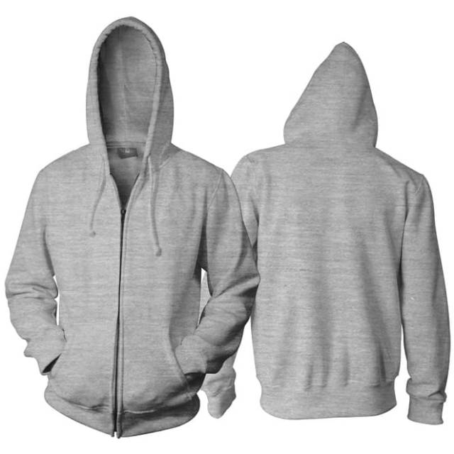 Jaket Polos Hodie Zipper ABU MUDA (Sweater Polos)