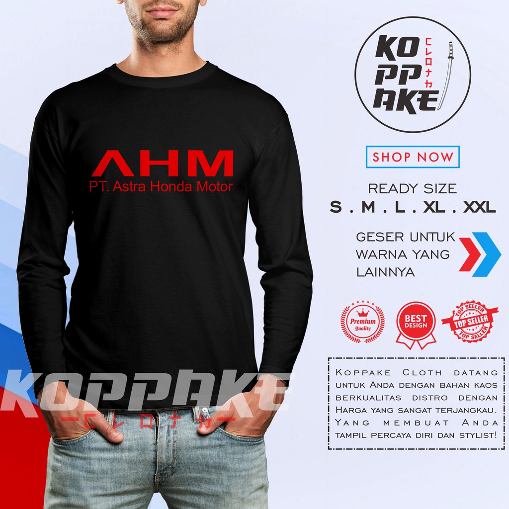 Kaos PT. AHM Astra Honda Motor Lengan Panjang Kaos Perusahaan