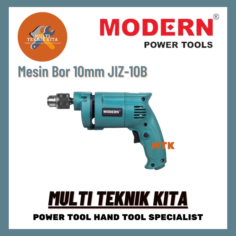 Mesin Bor Listrik 10mm / Electric Drill Modern 10 mm / Bor Tangan JIZ-10B Modern