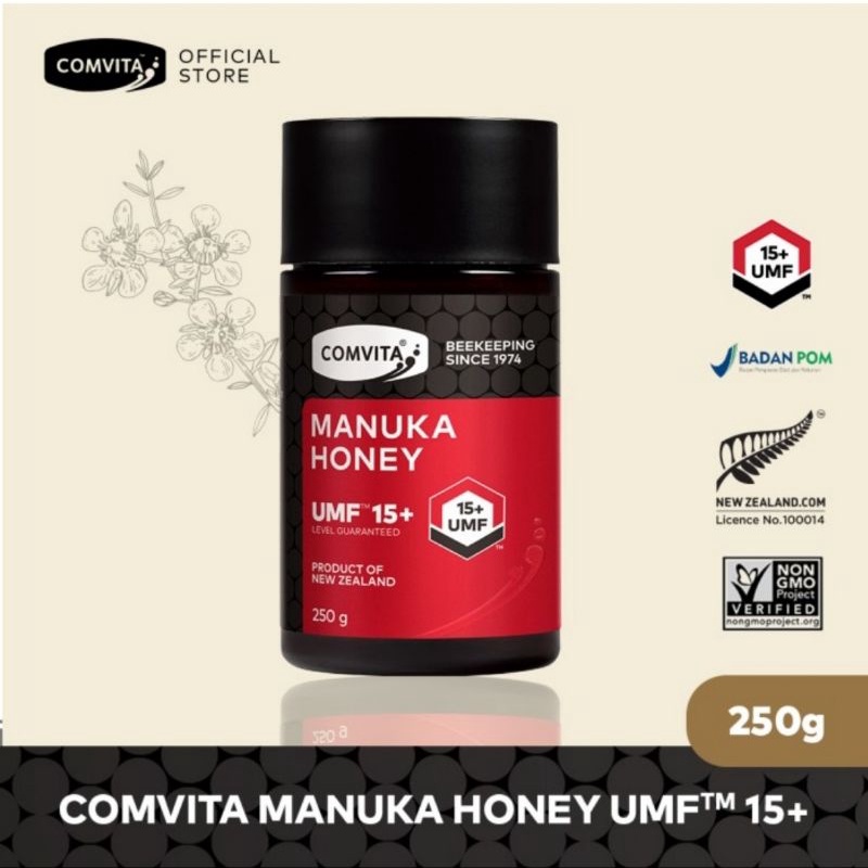 

Comvita Manuka Honey Madu Murni Alami UMF 15+ 250 g gram hillary farm