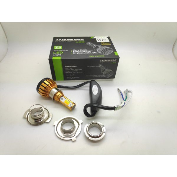 LAMPU LED MOTOR LUMINOS Z2 3 SISI 2 WARNA WHITE YELLOW