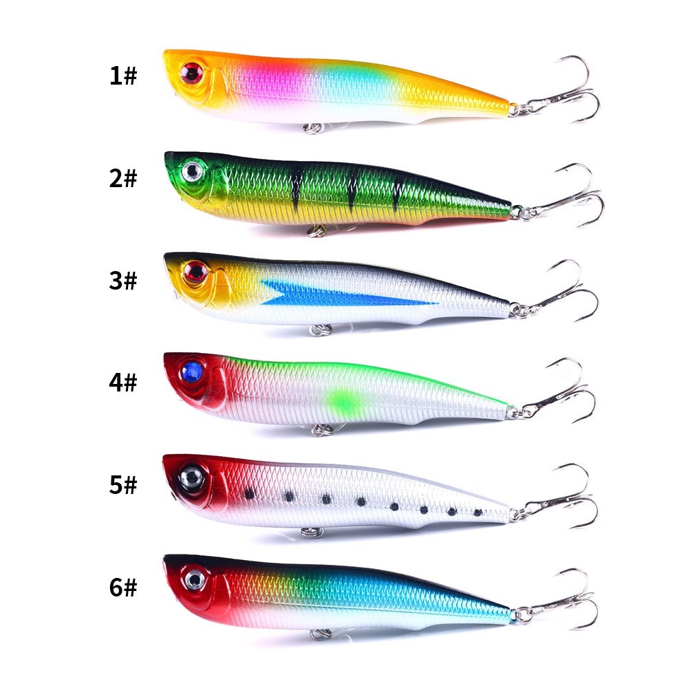 Hengjia 6pcs / Lot Umpan Pancing Crankbait Popper Keras 10.5CM 15.7G