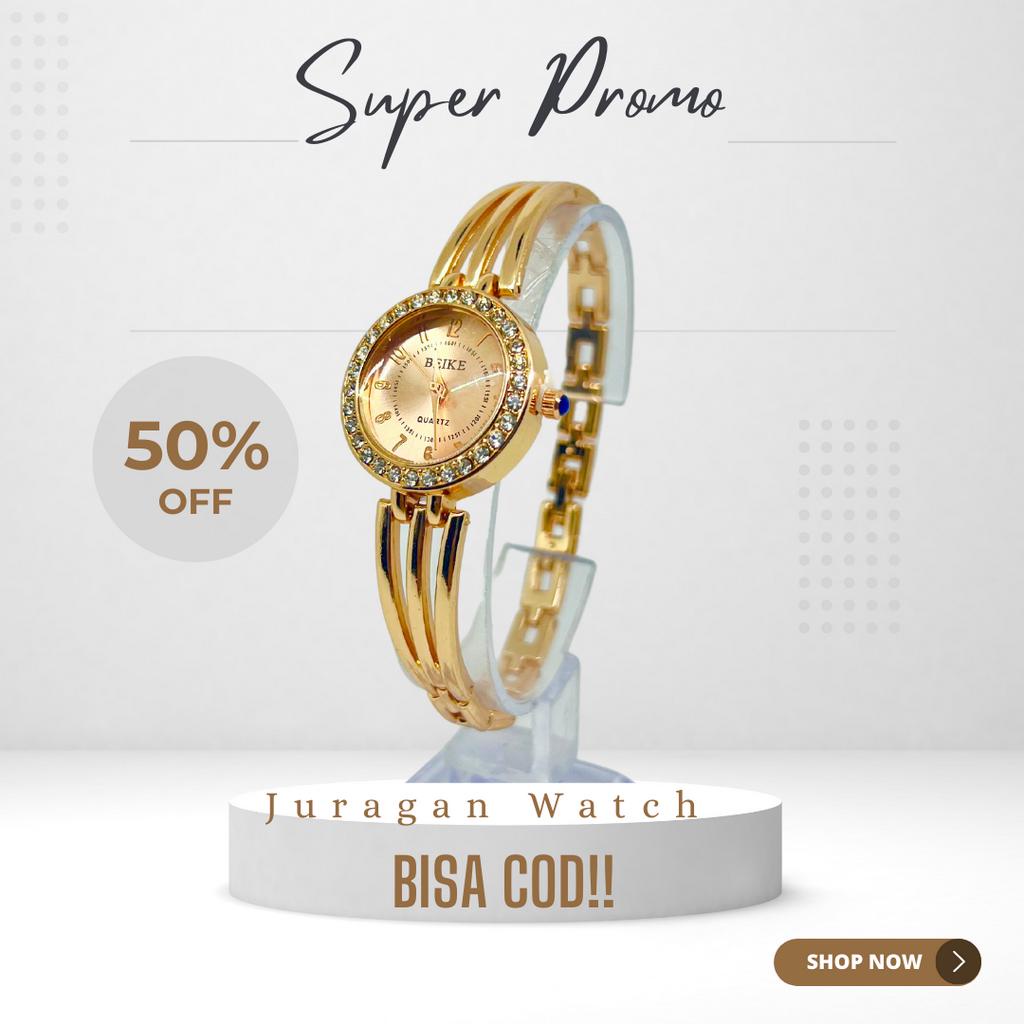 BISA COD !! jam tangan wanita rantai fashion polos jam cewe remaja dewasa kekinian terbaru terlaris mewah harga terjangkau murah meriah berkualitas import BONUS BATERAI CADANGAN