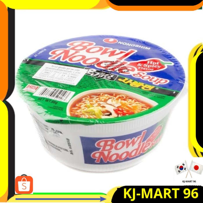 

KOREAN FOOD/MIE KOREA NONGSHIM BOWL NOODLE HOT & SPICY FLAVOUR IMPORT