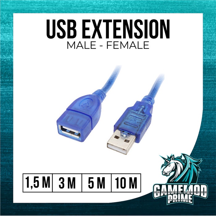 KABEL USB EXTENSION MALE TO FEMALE PENYAMBUNG USB EXTENTION 1,5 3 5 10