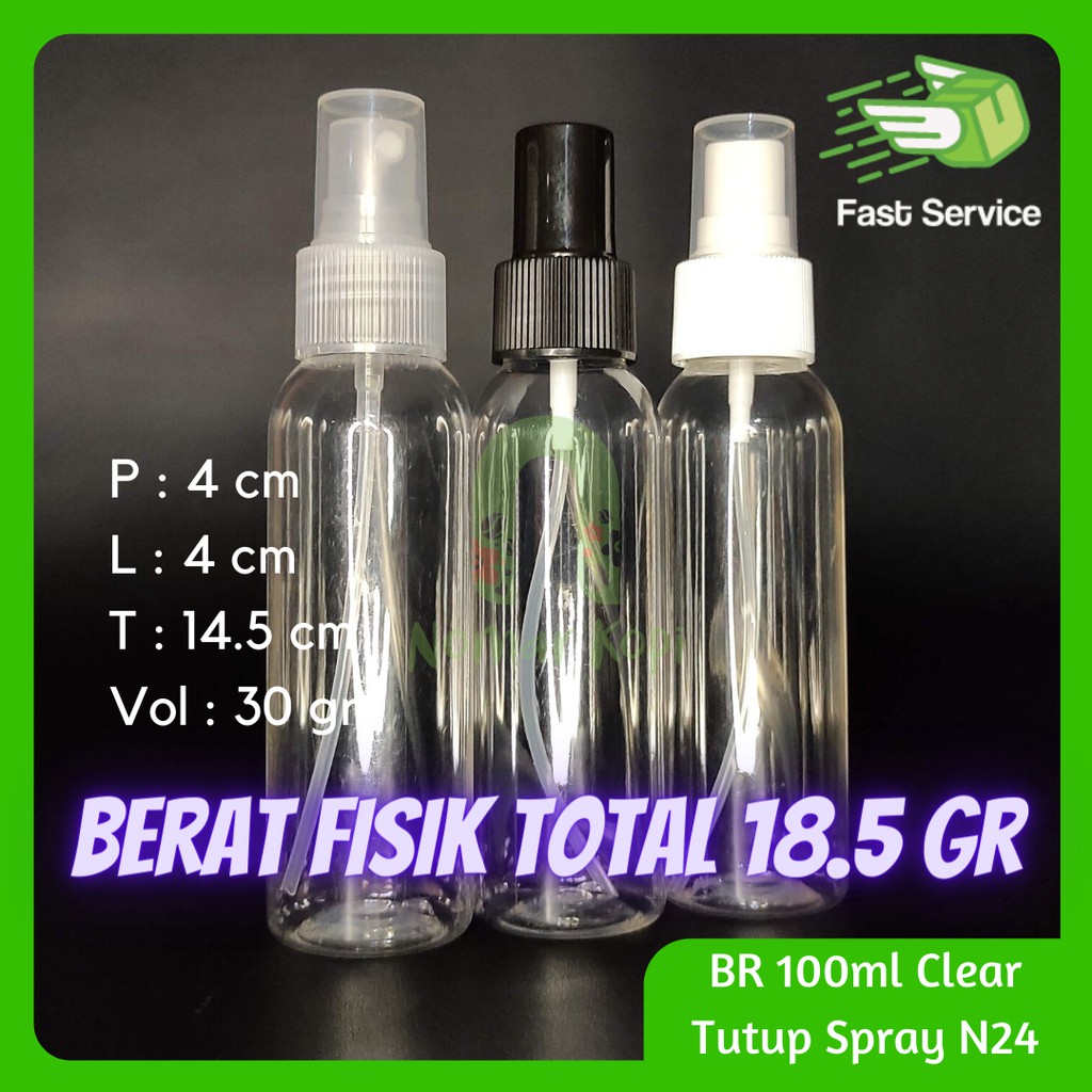 BOTOL SPRAY MIST 100ml PET BENING PARFUM SANITIZER TONER DESINFEKTAN