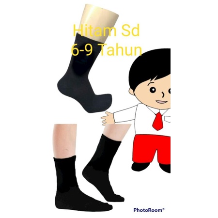 Kaos Kaki Anak 6-9 tahun Hitam polos