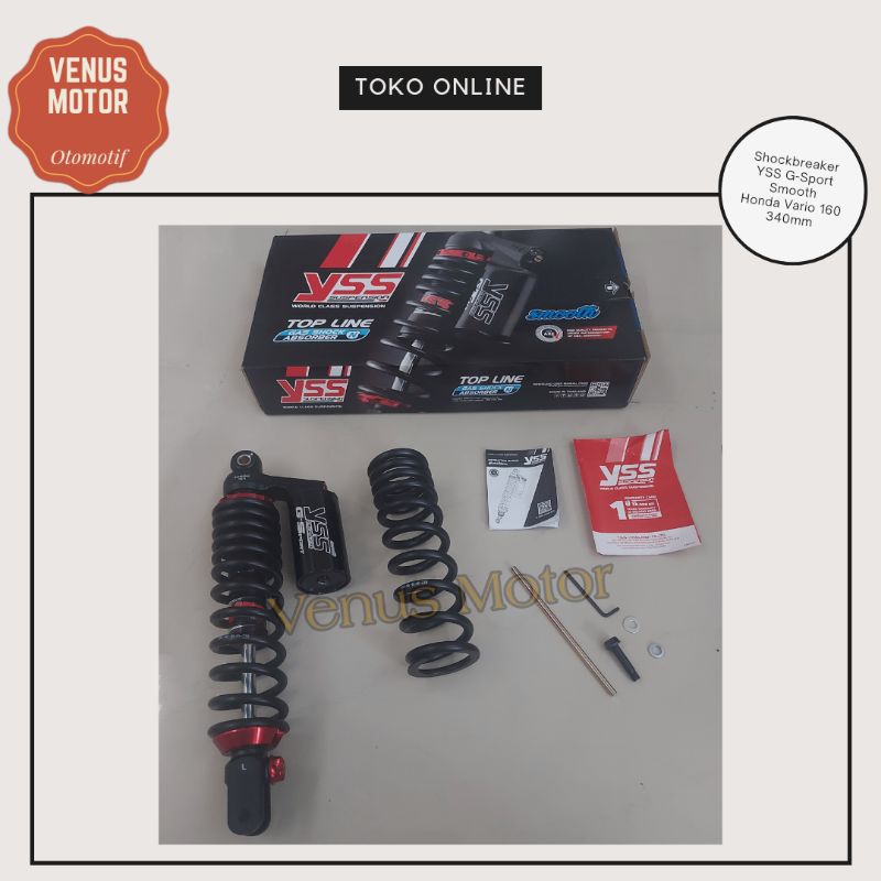 Shockbreaker YSS G-Sport Smooth Black Series 340mm Honda Vario 160