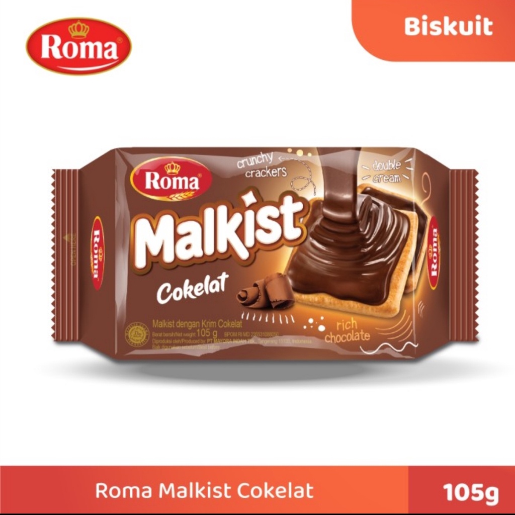 

Roma Malkist Cokelat @105 Gr