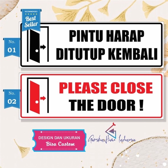 

stiker harap pintu tutup kembali
