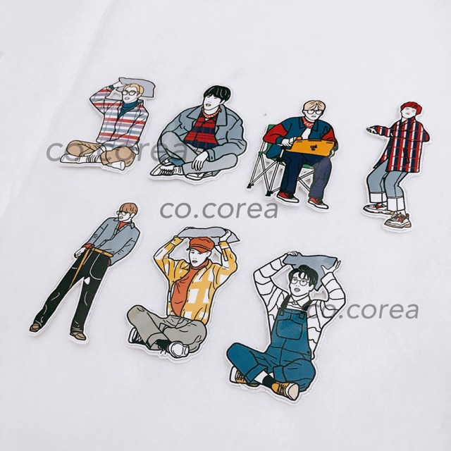 BTS Retro RUN Stickers