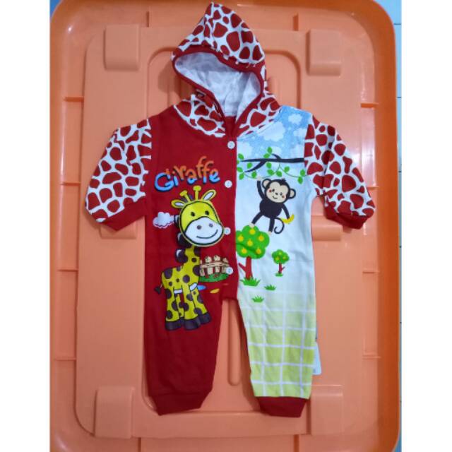 Baju jumper panjang baju kodok 3D karakter giraffe