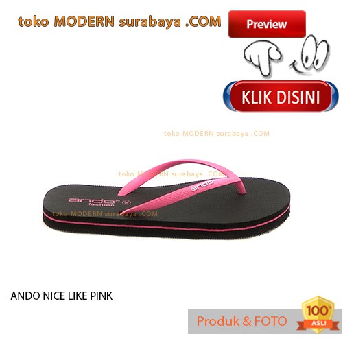 ANDO NICE LIKE PINK sandal wanita jepit casual